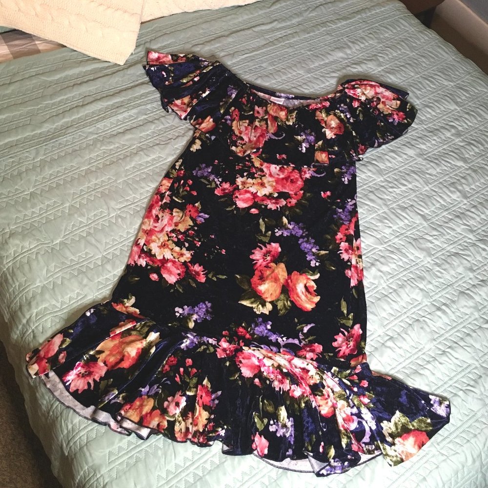 Lularoe Velvet Floral Plus Size 2x Dress